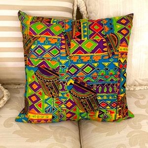 Silk throw pillow 18x18